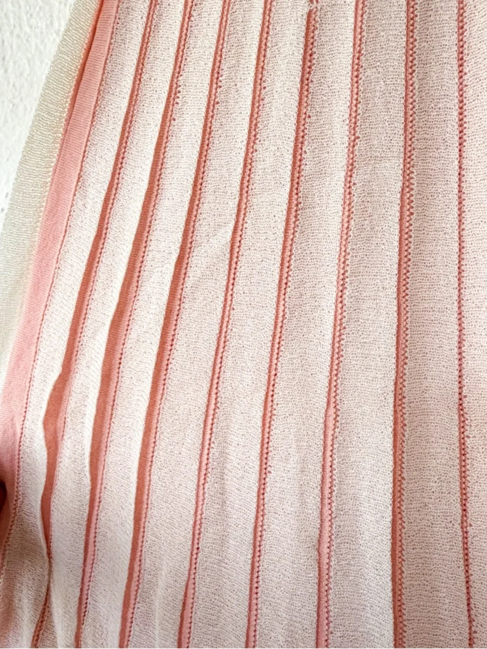 Tuckernuck Aime Stripe Pleated Knit Dress in Light Pink Stripe - Picture 5 of 6